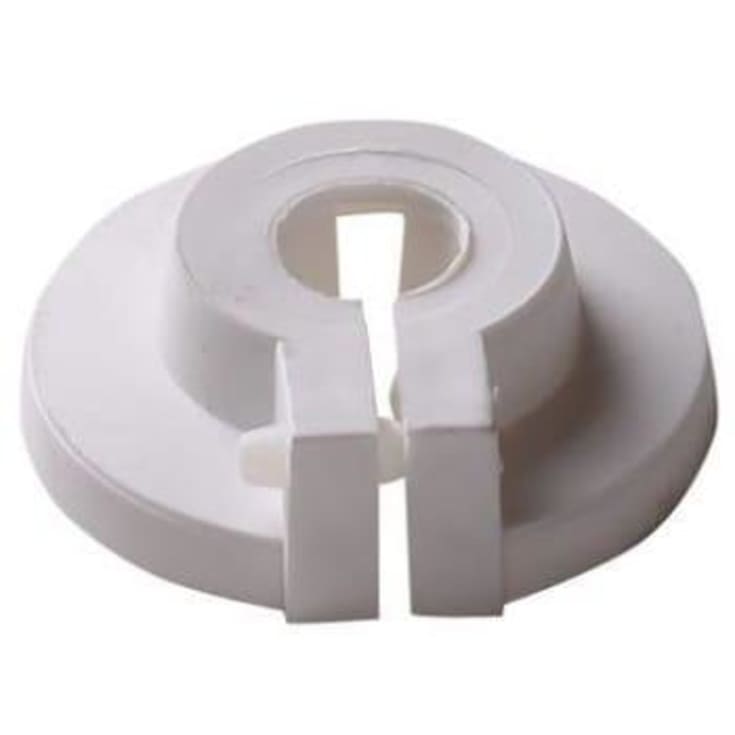 Plastroset todelt m/krave, hvid, 22 mm - 1/2"