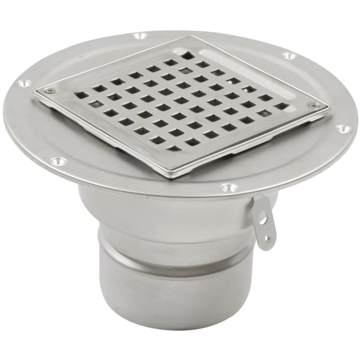 Blücher Fyrkantig golvbrunn, för golv av betong och klinker, Ø110 mm