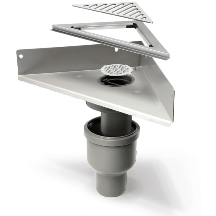 Unidrain komplet hjørneafløb, til 8mm fliser