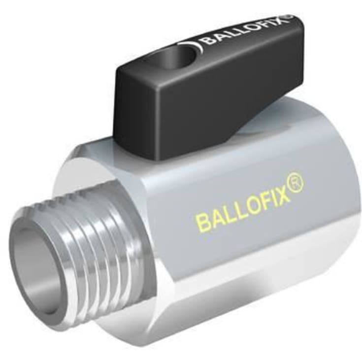 1/2" x 3/8" Kulventil med grepphylsa/nippel