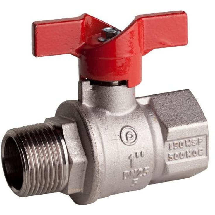 Kulventil T-grepp 3/4" Muff/Nippel