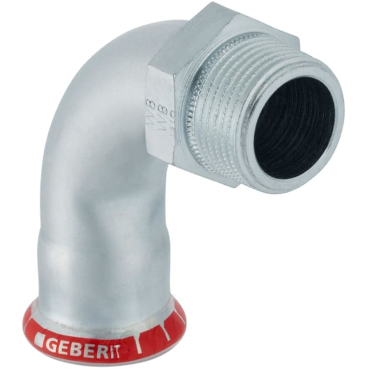 5 stk Geberit Mapress forzinket bøjning m/nippel t/varmeanlæg, 35 mm x 1 1/4"