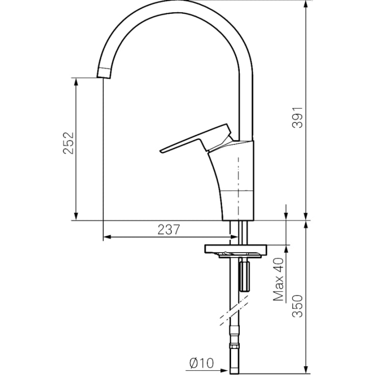 Mora Cera K5 køkkenarmatur, krom