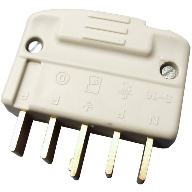 Plugg 3P+N+J 440V 16A rett grå
