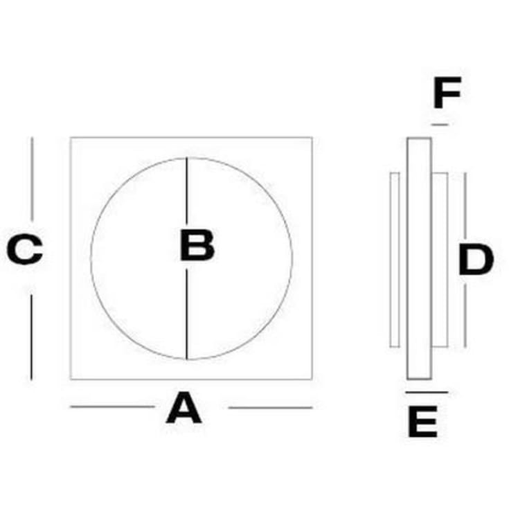 Duka tallerkenventil, Ø121 mm, hvid