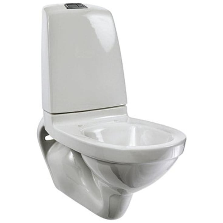 Gustavsberg Nautic 1522L væghængt toilet, uden skyllekant, rengøringsvenlig, hvid