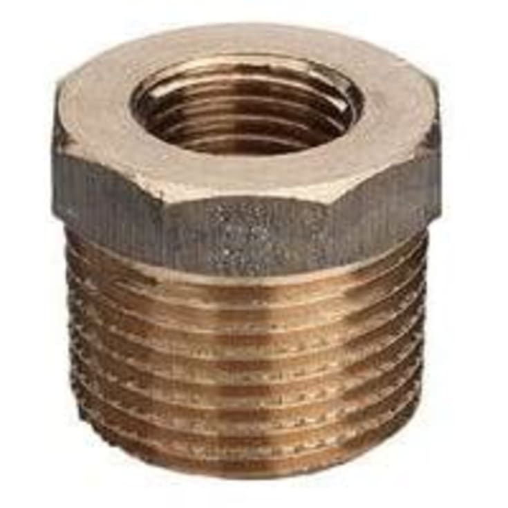 Rødgods nippelmuffe, 1/2" x 3/8"