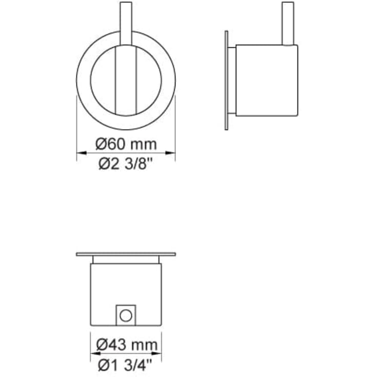 Vola 2201 brusearmatur, stål