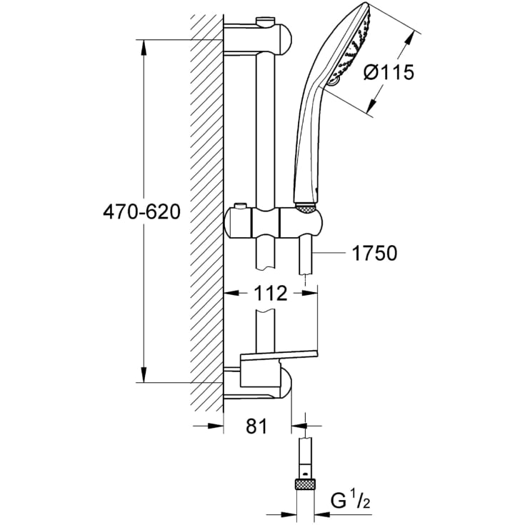 Grohe Euphoria dusjsett, krom