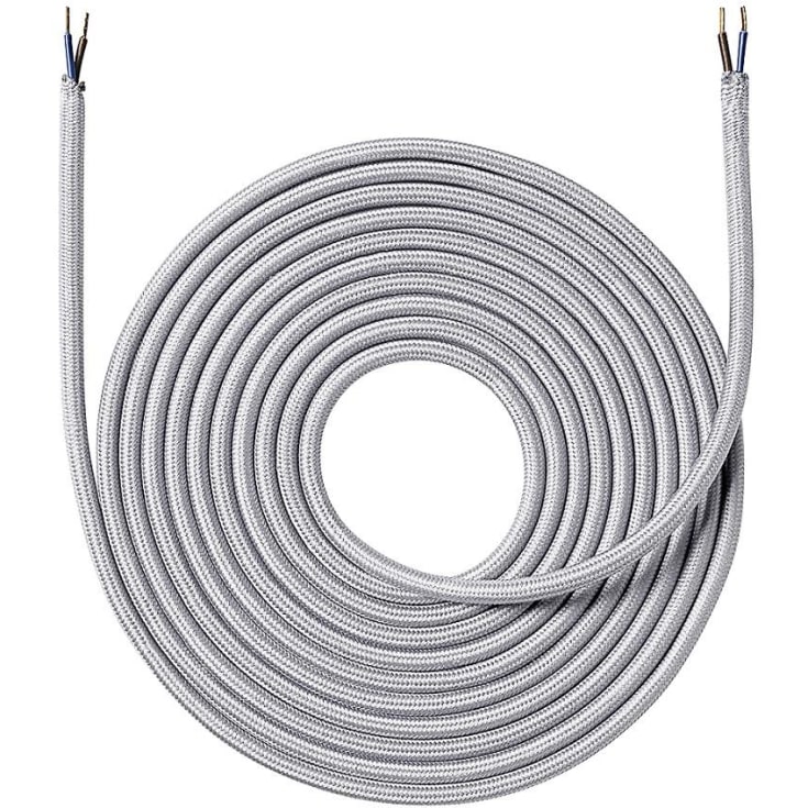 Nielsen Light tygledning, 2x0,75 mm², 4 meter, silver