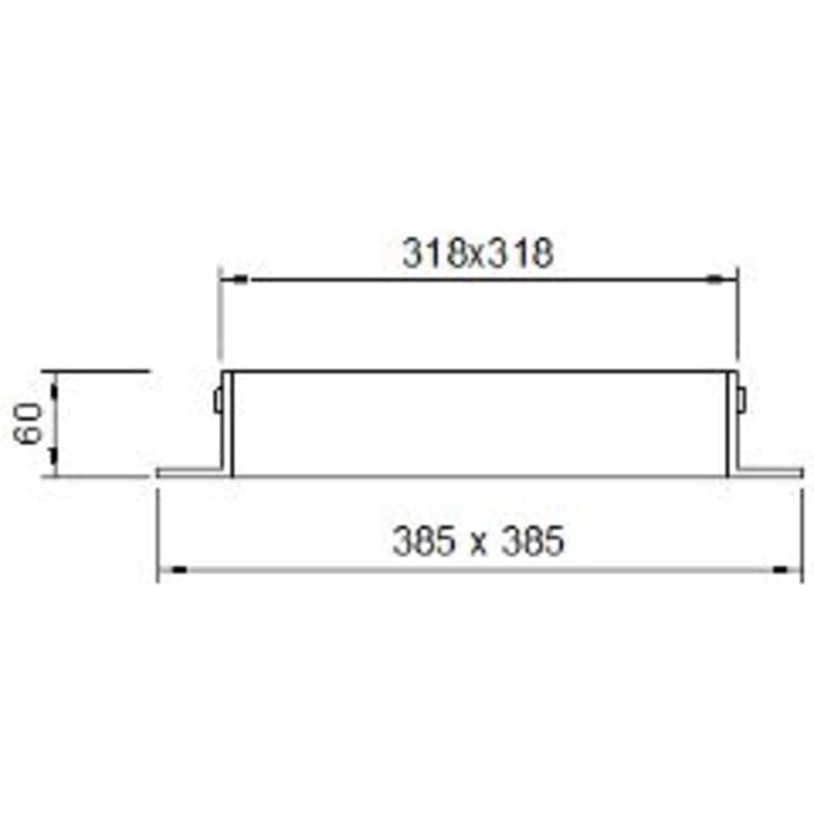 Duco fast karm m/dæksel til 315 mm opføringsrør, 60 mm, 2,5 ton - sort