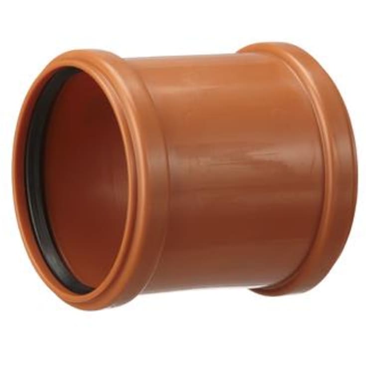 Kloak dobbeltmuffe, PP, 160 mm