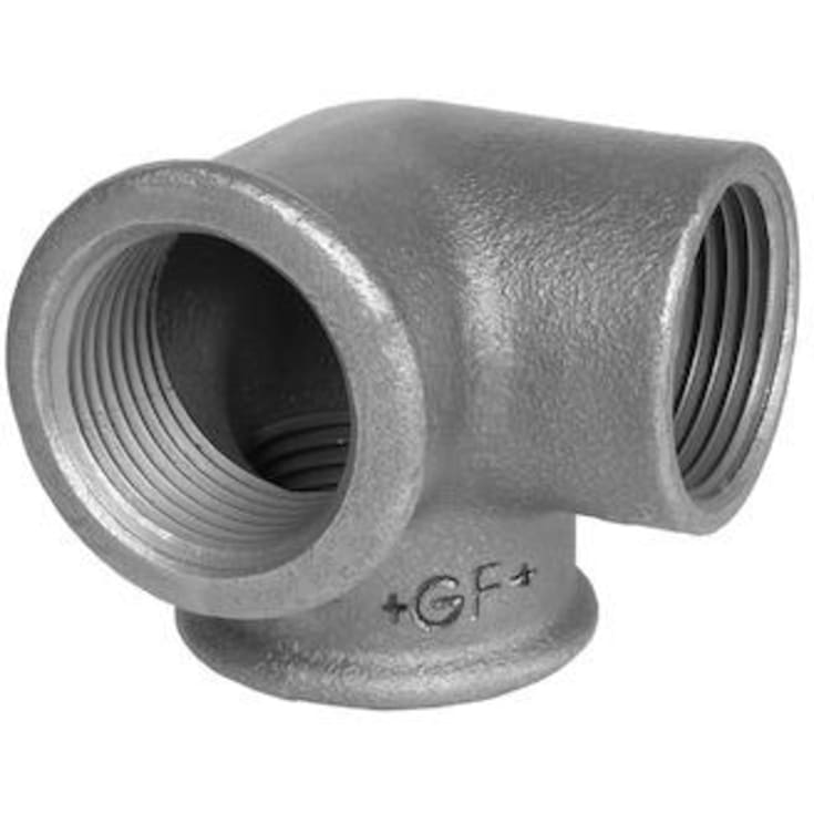 3/4" galvaniserad vinkel med sidoutgång