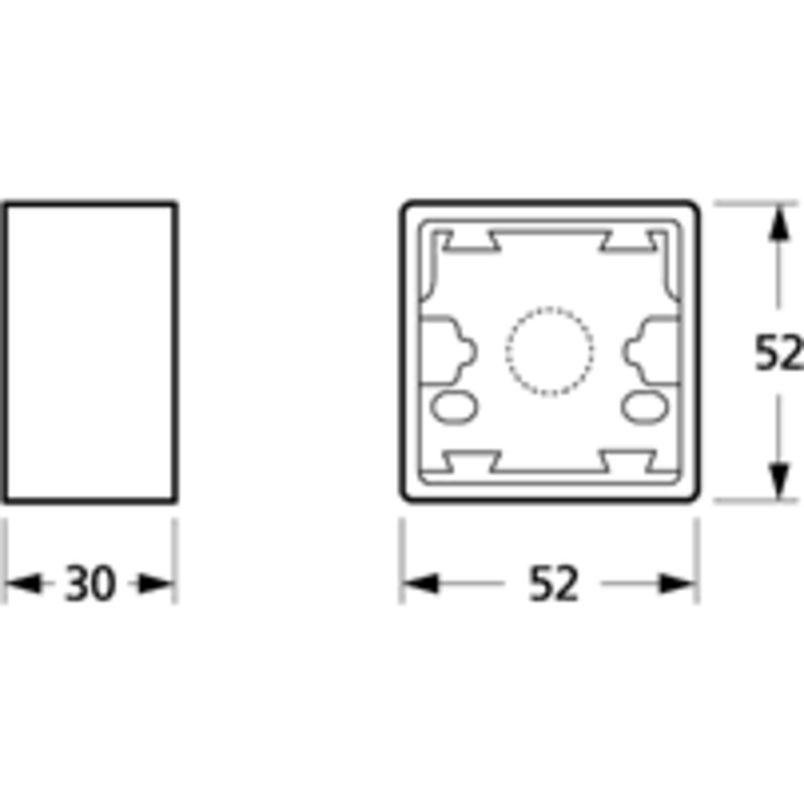 LK Fuga Baseline 50 underlag, 1 modul, hvid