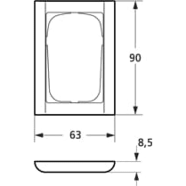 LK Fuga Softline 63 ramme, 1,5 modul, metallic