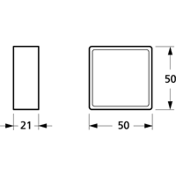LK Fuga Baseline 50 ramme, 1 modul, 21 mm, hvid