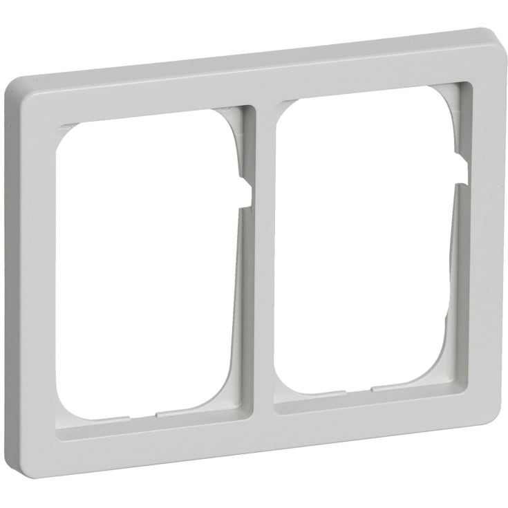 LK Fuga ramme Baseline 63 1½ modul vandret dobbelt i lysegrå
