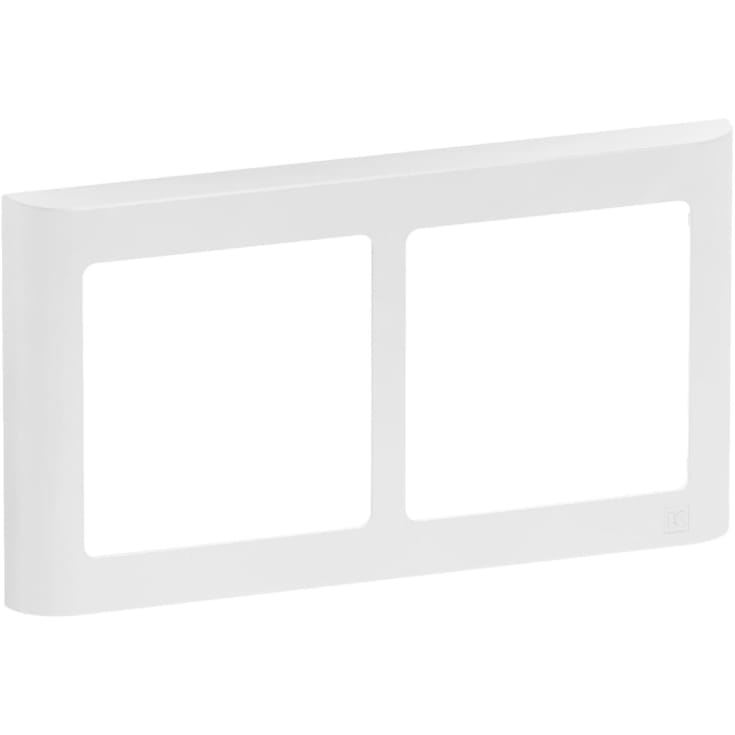 LK Fuga Soft 63 ramme, 2x1 modul, vandret, hvid