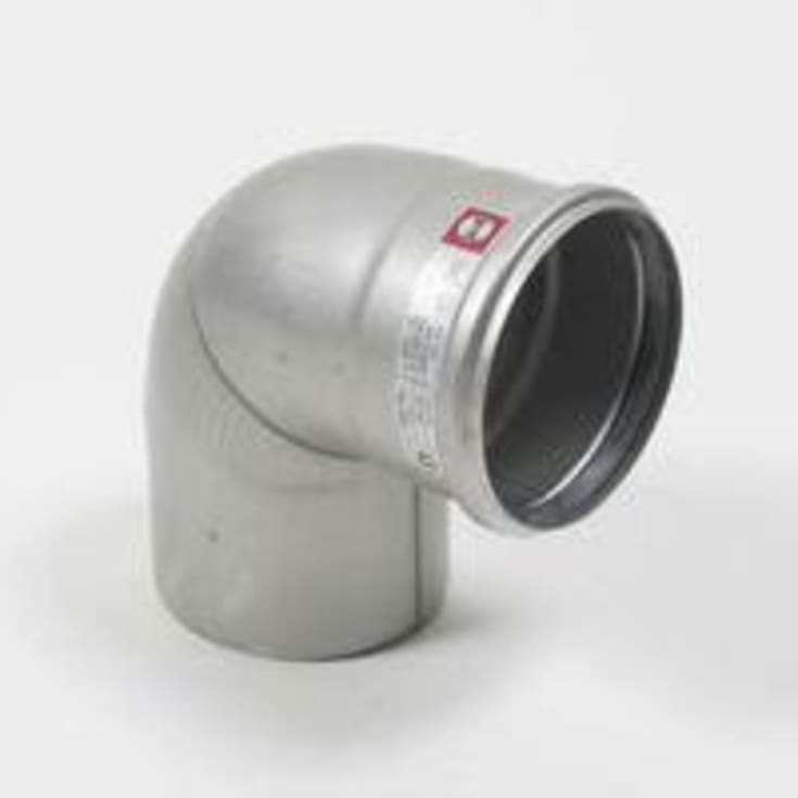 EuroPipe 125 x 87,5° böj rostfritt stål AISI 304 EN1.4301