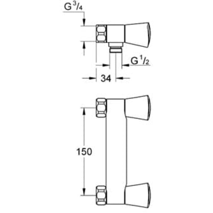 Grohe Costa S dusjbatteri, krom