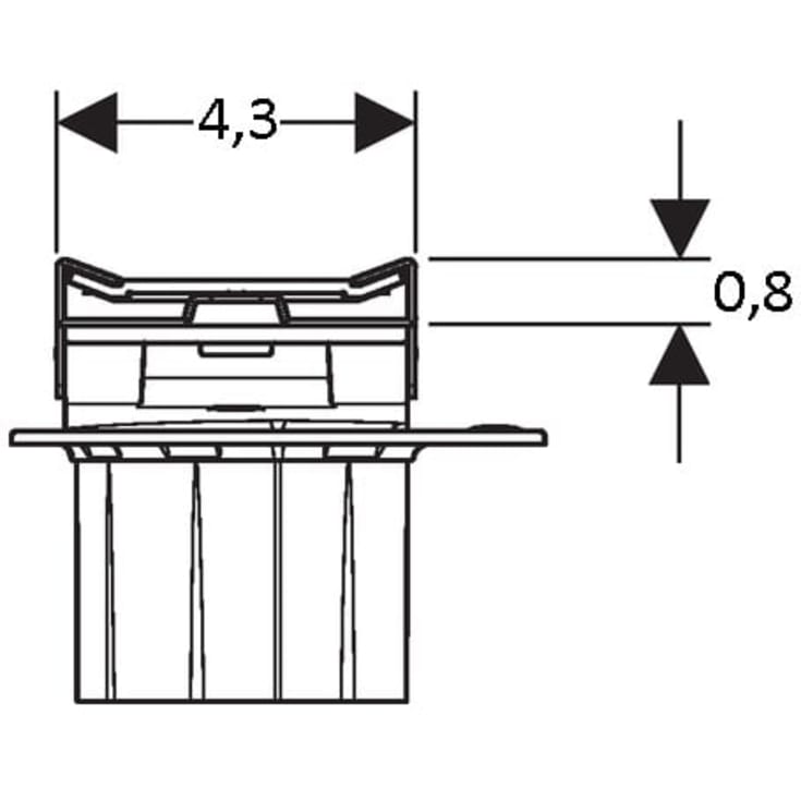 Geberit CleanLine20 afløbsarmatur, 300-1300 mm, fri placering, antracit/rustfrit stål