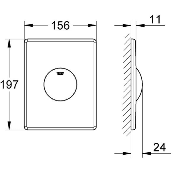 Grohe Skate betjeningsplade, hvid