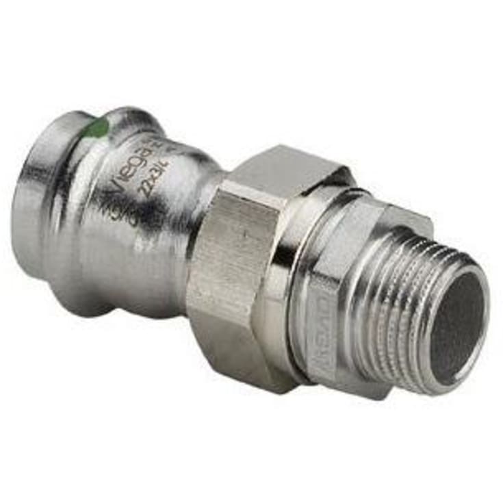 Viega Sanpress rustfri union m/nippel t/brugsvand 28 mm x 1"