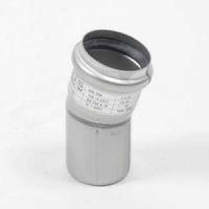 Blücher EuroPipe afløbsbøjning, 15°, Ø125 mm, rustfrit stål