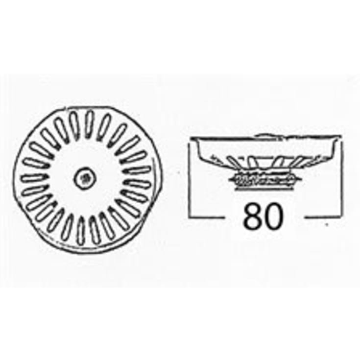 Blanco kurveventil, manuell, Ø80 mm, krom