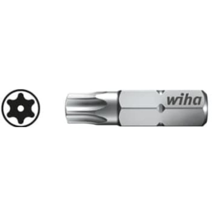 Wiha bits 25 mm, TORX® T15H Tamper (med boring) 2 stk
