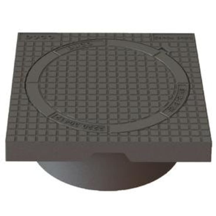 Duco fast karm m/dæksel med lås til 425 mm opføringsrør, 12,5 ton - gråjern