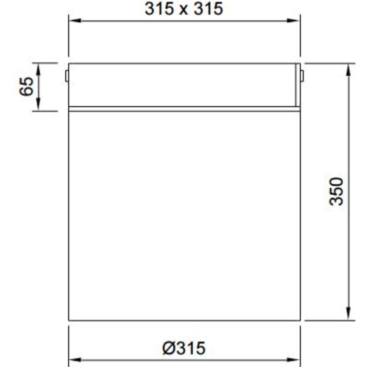 Duco flydende karm m/dæksel til 315 mm opføringsrør, 2,5 ton - sort