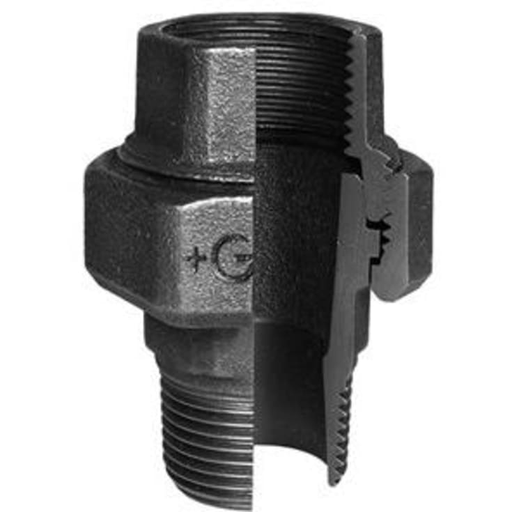 3/4" svart gänga in/ut