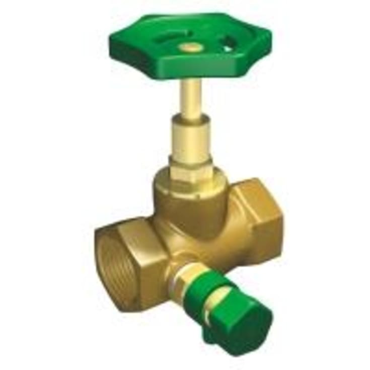 Broen Stopventil m/aftap 1" Muffe/Muffe