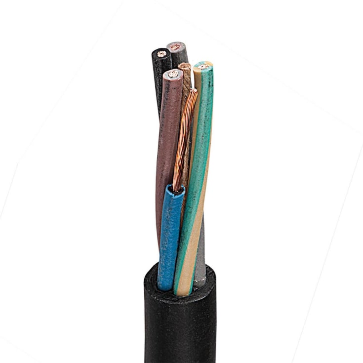 50 meter Gummikabel H07RN-F, 5x1,5 mm²