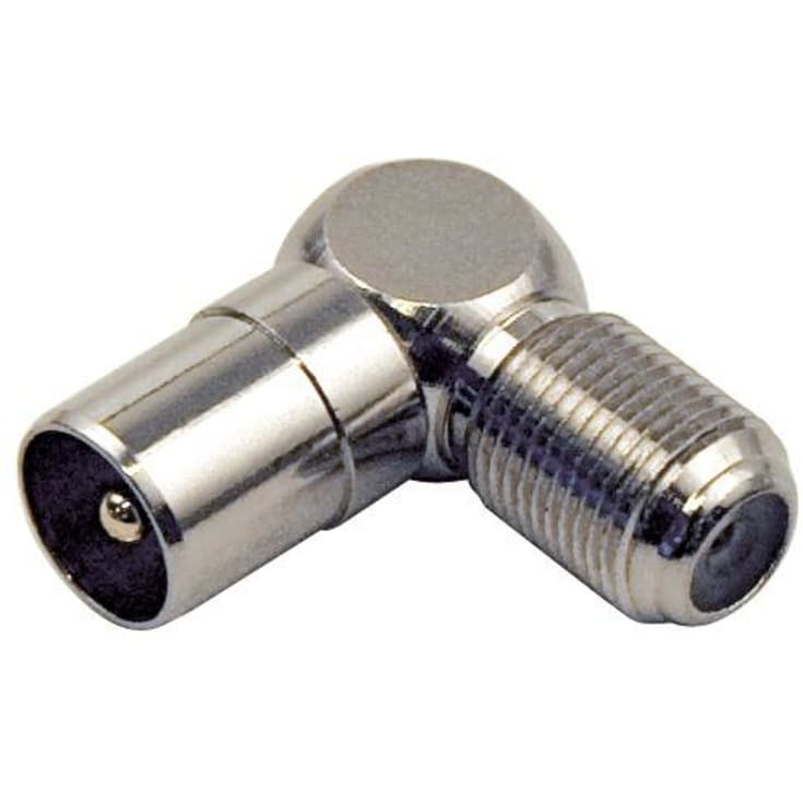 Triax Vinkel Adaptor, F-konnector hun til IEC han