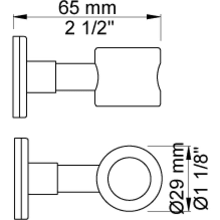 Vola T9 håndbruserholder, messing