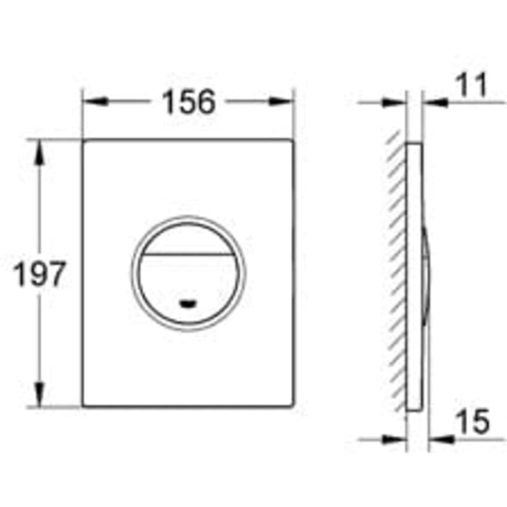 Grohe Nova Cosmopolitan betjeningsplade, hvid