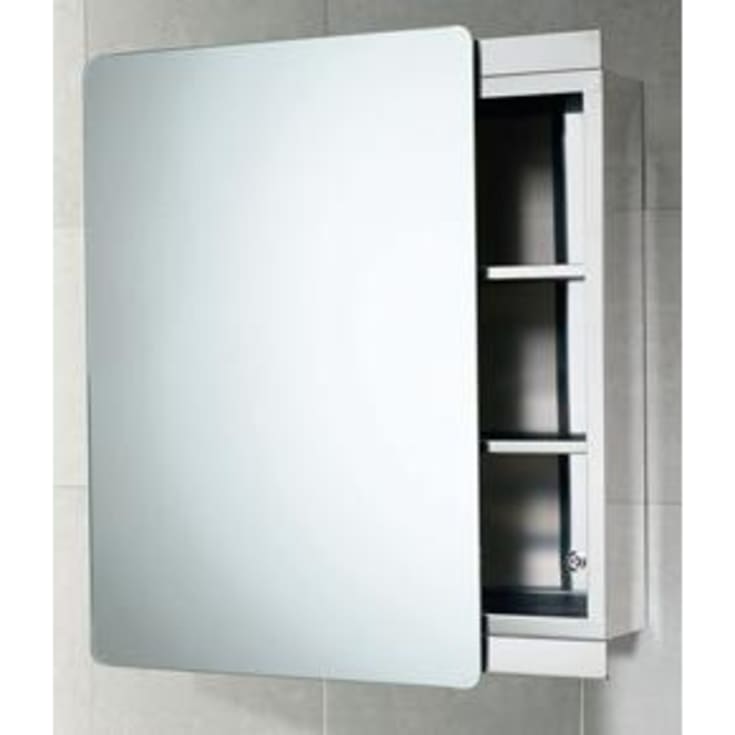 HeFe Kora spejlskab, 46x66 cm, rustfrit stål