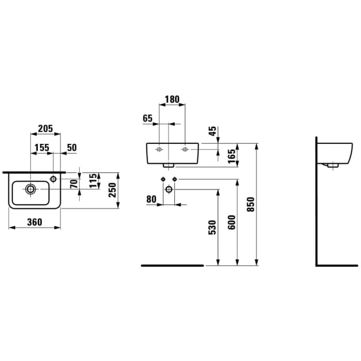 Laufen Pro servant, 36x25 cm, hvit