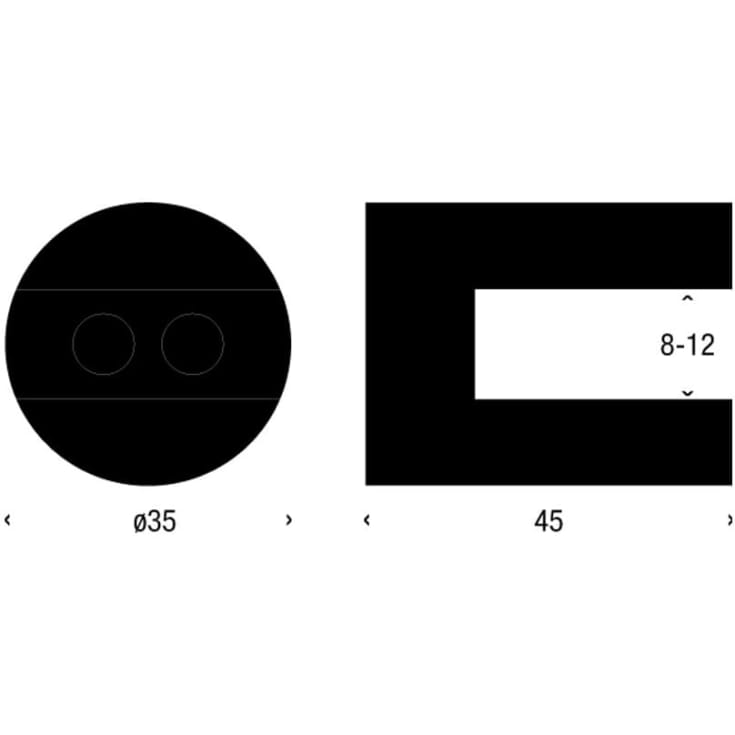 Frost Nova hyldeholder, 45 mm, 2 stk., krom