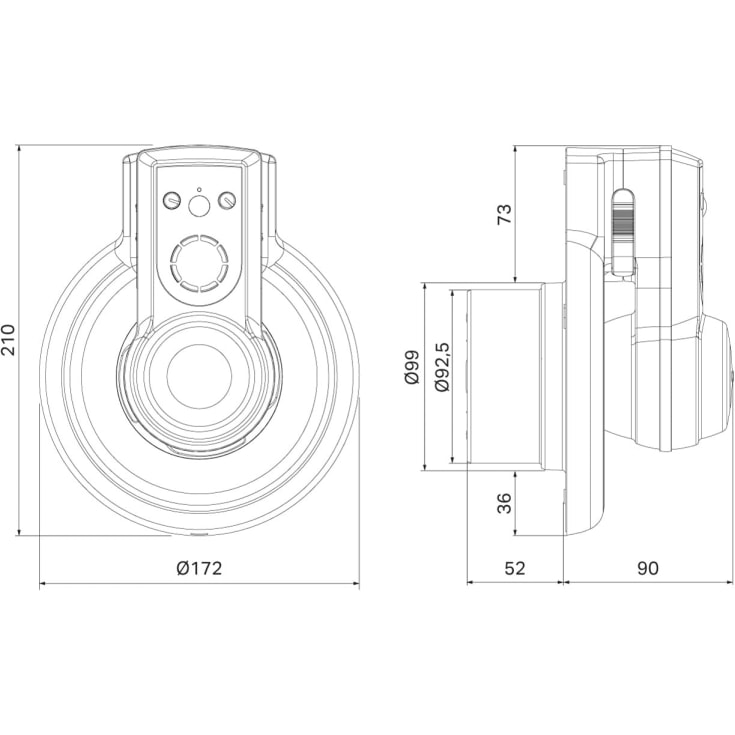 Pax Passad 31 badventilator, fugtstyring, sensor, Ø100 mm, hvid