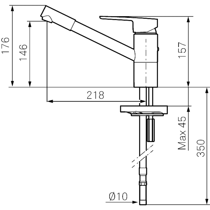 Mora Cera K2 køkkenarmatur, krom