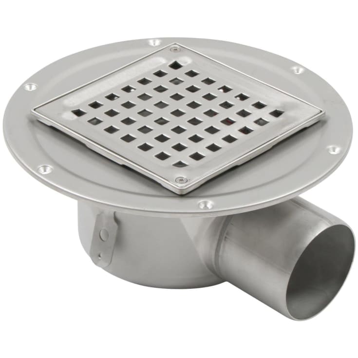 Blücher Square afløbsskål, type 310, til beton og flisegulv, Ø75 mm