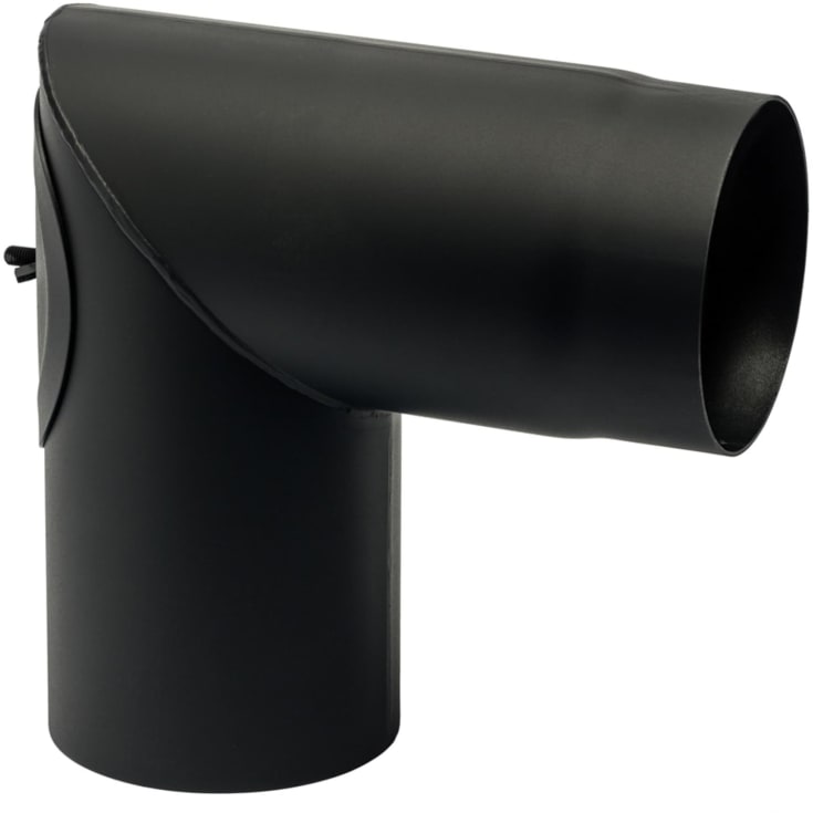 Metalbestos knærør 5"/130 mm, renseklap, 90°