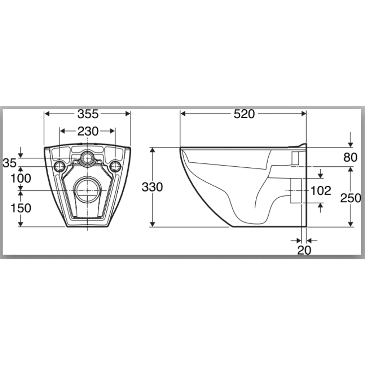 Ifö Sign Art væghængt toiletpakke, rengøringsvenlig, hvid