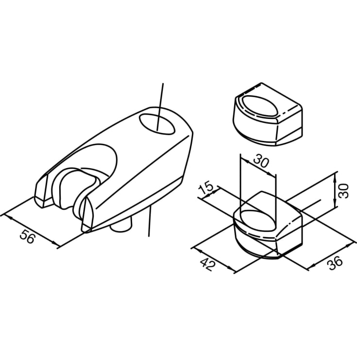 Damixa reparationssæt Excel for bruserstang