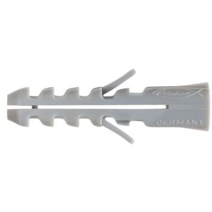 Fischer S 10 dybel, Ø10 mm, passer til skruer Ø6-8 mm, 40 stk