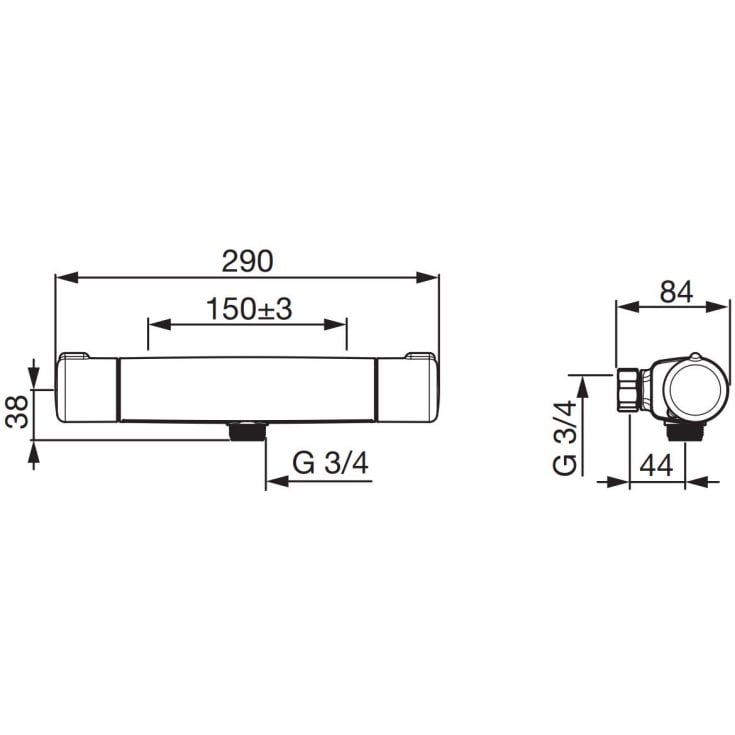 Oras Nova brusearmatur, krom