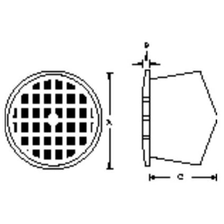 Duka ventilrist, Ø110 mm, aluminium